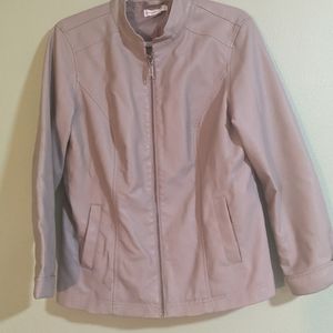 Taupe Leather Jacket